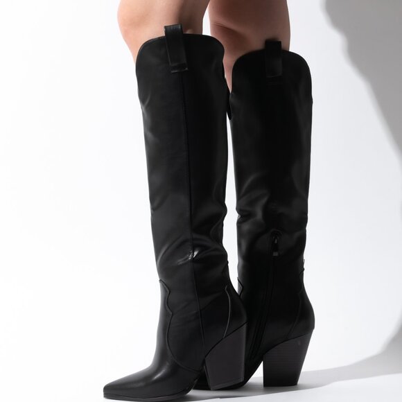 COPY - Cowboy Boots - Black - Picture 4 of 5